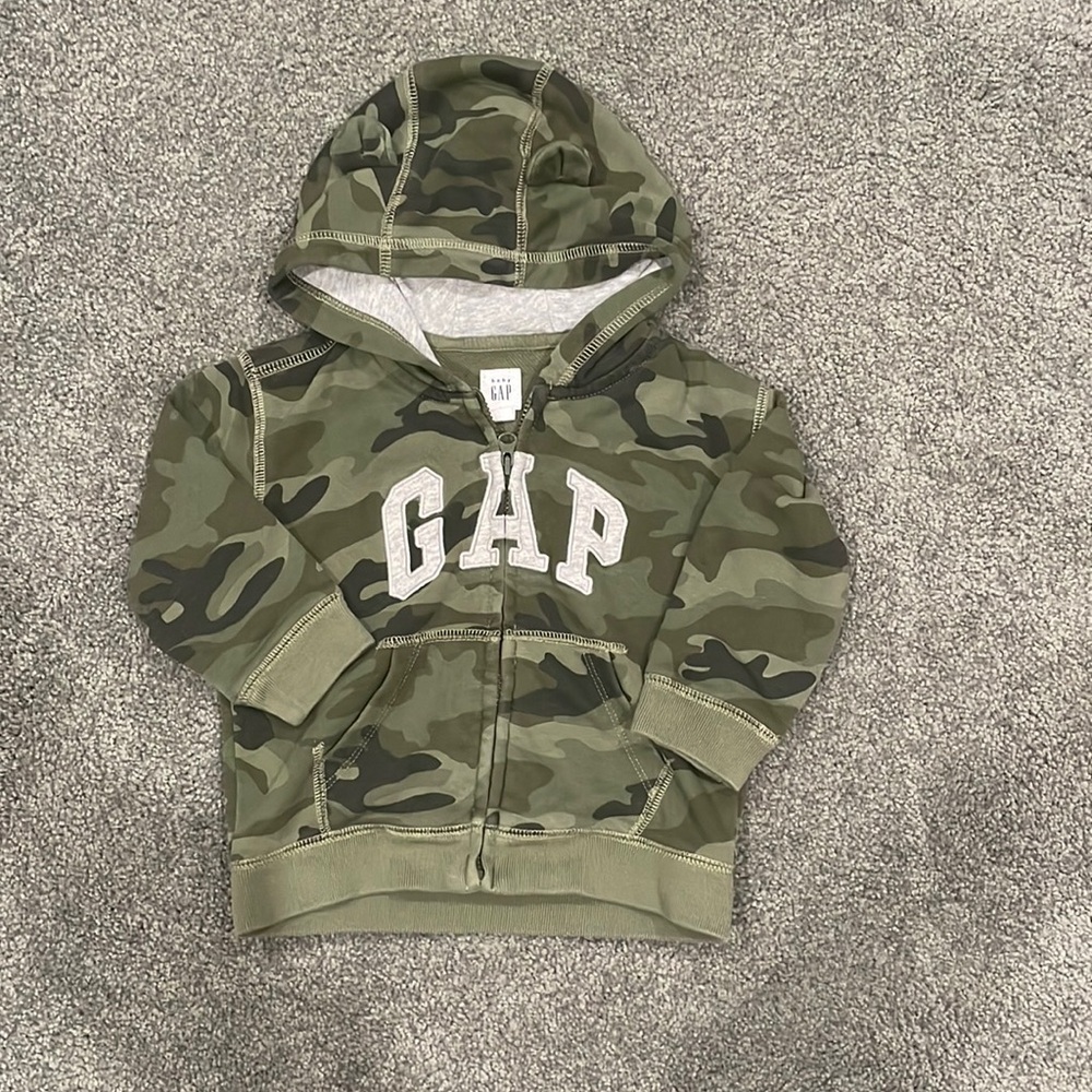 Baby Gap Camo Zip Up Jacket 12-18M